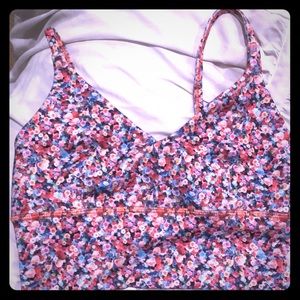 Lululemon athletics floral solo tank sports bra